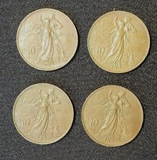 N. 4 Monete da 10 centesimi