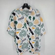 Camicia Coca-Cola Zero Sugar Oakland Athletics MLB uomo XL con bottoni