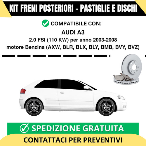 Kit freni posteriori per - kit, audi