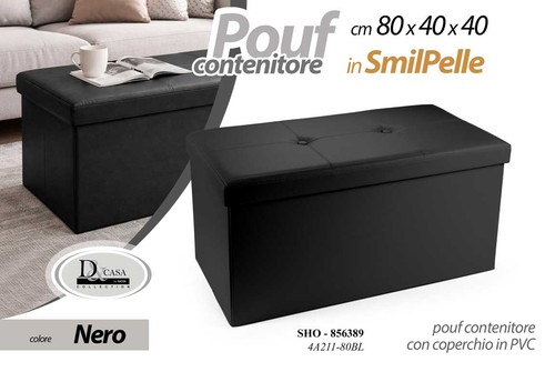 Pouf contenitore poggiapiedi - contenitore,