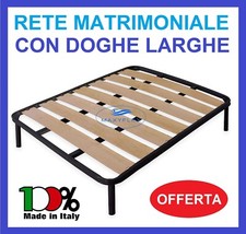 RETE ORTOPEDICA DOGHE LARGHE MATRIMONIALE DUE PIAZZE 160X190 x LETTO E MATERASSO