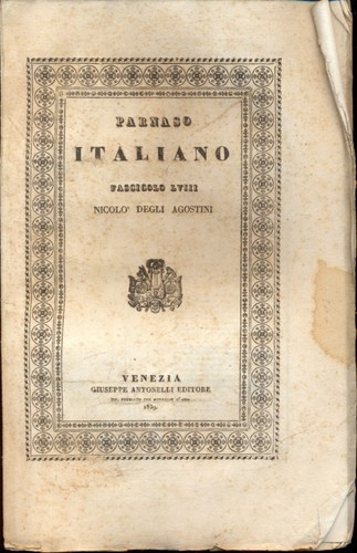 Parnaso italiano fascicolo - parnaso,
