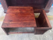 Coffee Table in Legno Massello Sheesham Design Moderno Geometrico Aperto