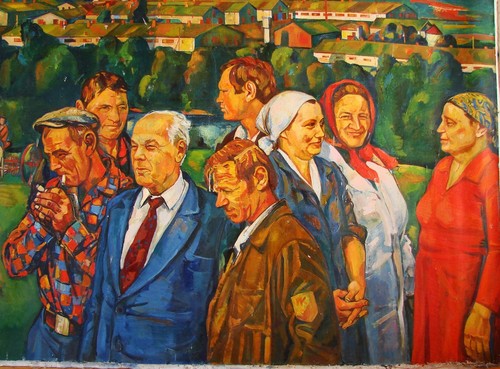 Soviet russian oil painting - soviet,