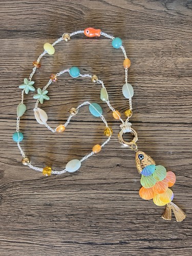 Collana lunga uncinetto donna