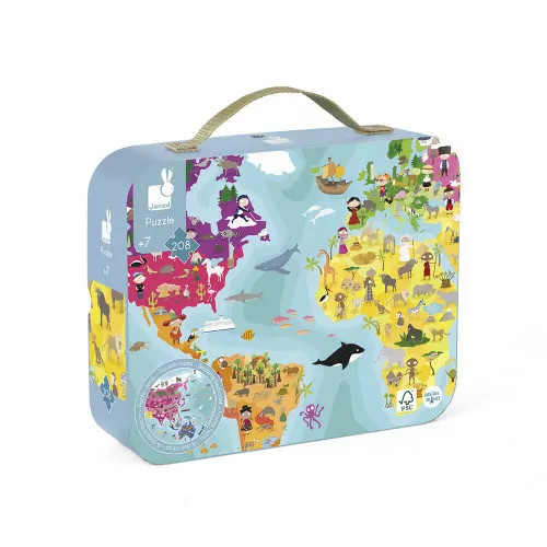 Janod puzzle fronte retro - puzzle, fronte/retro