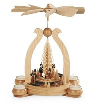 Piramide di Luce Tè da Tavolo Motivo Invernale 1-stöckig Natura Con Tealight