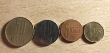 (LT 26) 4 Monete della Romania da 50 / 10 / 5 / 1 bani 
