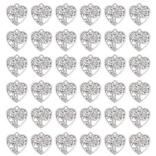  50 Pcs Ciondoli Per Collane Pendenti Forma Di Cuore Ciondolo Metallico