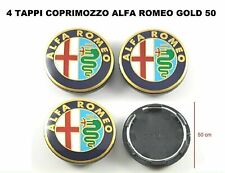 Loghi ruota 4x tappetti coprimozzo 50mm Alfa Romeo MiTo 147 GT 156 166