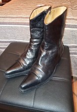Stivali donna vintage Sancho boots stile texano pelle nero tg.37 anno 2014 usato