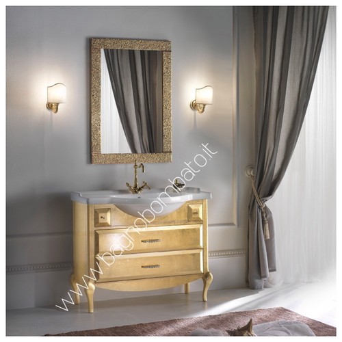 Mobile bagno foglia oro - in,