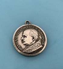 Ciondolo Medaglia Vintage Argento 800 Roma Pavivs VI Pont Massimo Papa Paolo VI