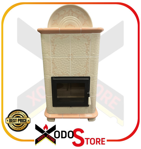 Stufa legna ceramica beige - stufa,