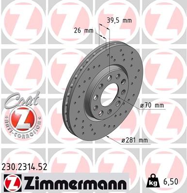 Zimmermann 230 2314 - 230.2314.52, disco