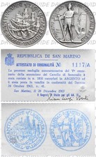 02143] SAN  MARINO 1963 - MEDAGLIA ARGENTO V° CENTENARIO ANNESSIONE SERRAVALLE