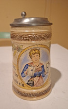 BOCCALE BIRRA TEDESCO MARCA GERZ IN CERAMICA CON COPERCHIO 0.5 lt