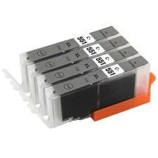 4 Grigio Cartucce d'inchiostro per Canon PIXMA iP8700 iP8750 MG6340 MG6350