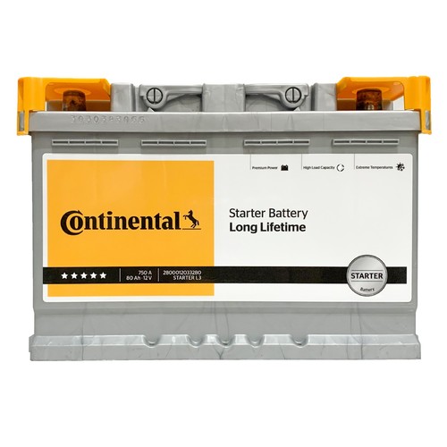 Batteria auto continental 80ah - batteria,
