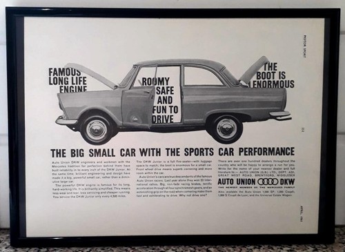 Framed original classic car - framed,