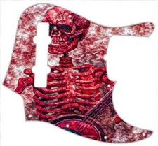 J BASS 5 STRING Graphic Pickguard to fit Fender Bass Guitar Blood & Bones Banjo