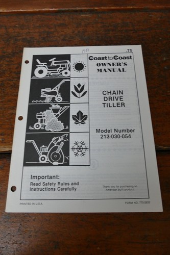 Motozappa manuale uso coast - manuale,