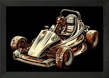 Poster Go Karting con cornice