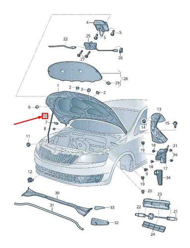 Skoda rapid supporto aletta - nh,