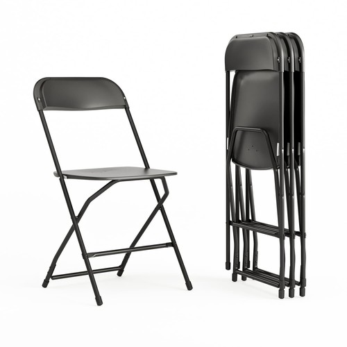 Set sedie pieghevoli nere - set,
