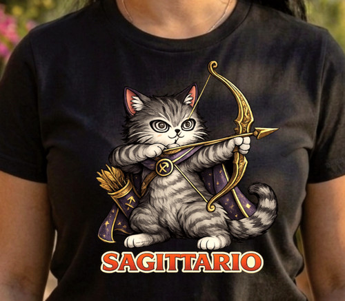 Maglietta sagittario gatto - maglietta,