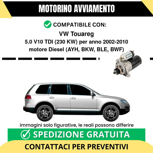 Motorino avviamento touareg - avviamento, vw