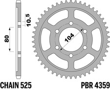 CORONA ACCIAIO C45 43 DENTI