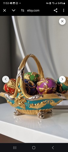 Fabergé egg basket 9 - basket,,
