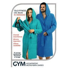 MYFIT  Accappatoio microfibra unisex con cappuccio + telo Cieffepi Home Collecti