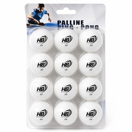 Palline ping pong bianche - 12,