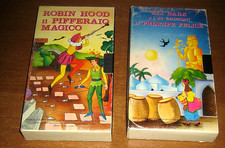 LOTTO 2 VIDEOCASSETTE VHS Fiabe Video Tv cartoni Robin Hood Ali Baba - Videocart