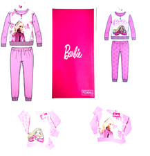 Barbie Pigiama Bambina Bimba Personaggio Caldo Cotone Interlook Lungo Con Polsin
