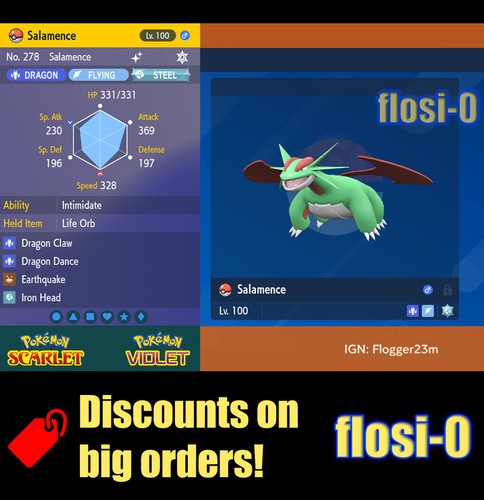 6iv shiny salamence pokemon - shiny,