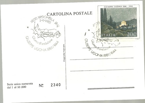 Cartolina numerata 1981 primo - cartolina,