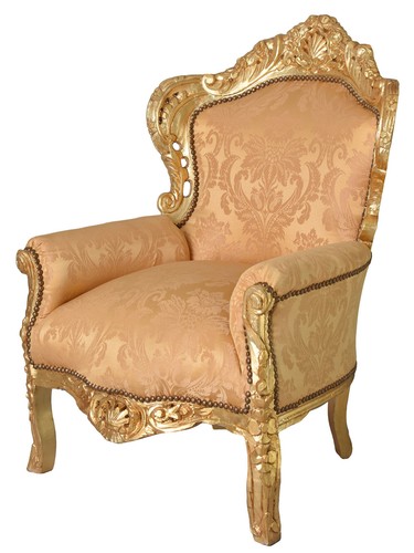 Poltrona stile barocco xxl oro - poltrona,