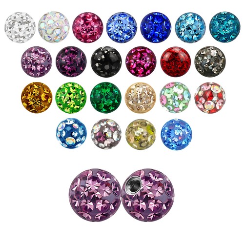 Piercing sfera molti cristalli