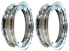 KIT 2 CERCHI FERRO 3.00-10 / 3.50-10 CROMATI VESPA 50 SPECIAL HP PK XL ET3