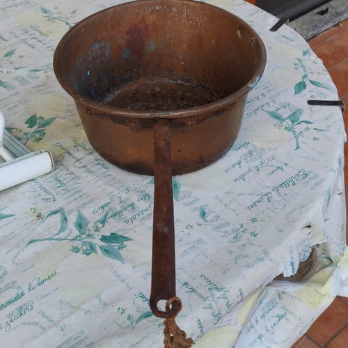 Pentola rame rotonda con - in,