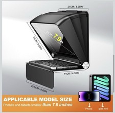 LENSGO Teleprompter per telefono iPad mini, 7,9 pollici mini prompter portatile con telecomando