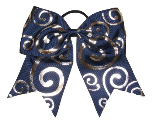 Nuovo silver swirl navy blue - "silver,