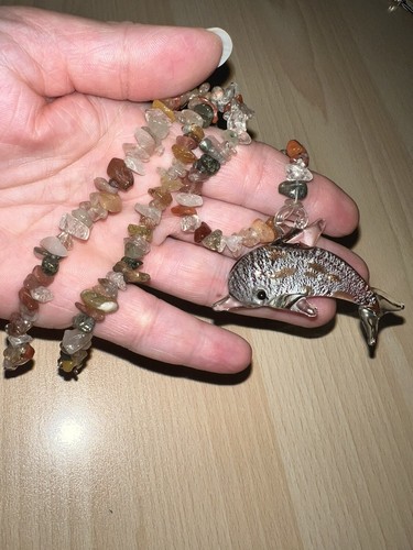 Collana vetro murano pietra - collana,