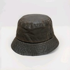 Cappello a secchiello Barbour in cotone cerato vintage da caccia made in...