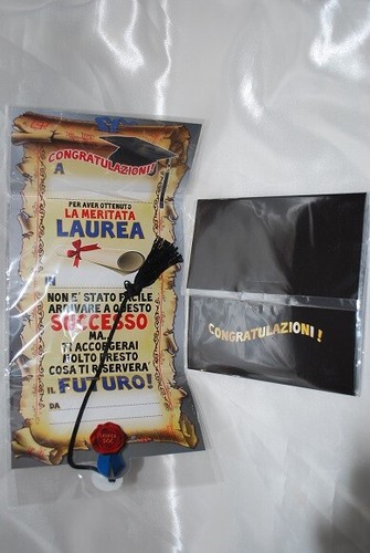 Biglietto pergamena laurea - biglietto,