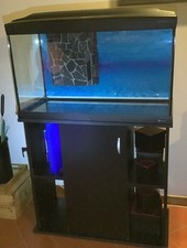 Acquario Cayman 80 Ferplast 120 litri nero usato con mobile accessori in omaggio
