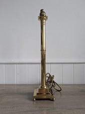 Lampada da tavolo colonna classica ottone vintage base perfettamente funzionante - arredo casa